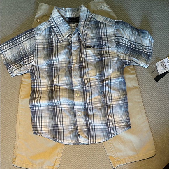 Calvin Klein Jeans boys 2 piece pants & shirt Sz 3 BNWT - Picture 2 of 8